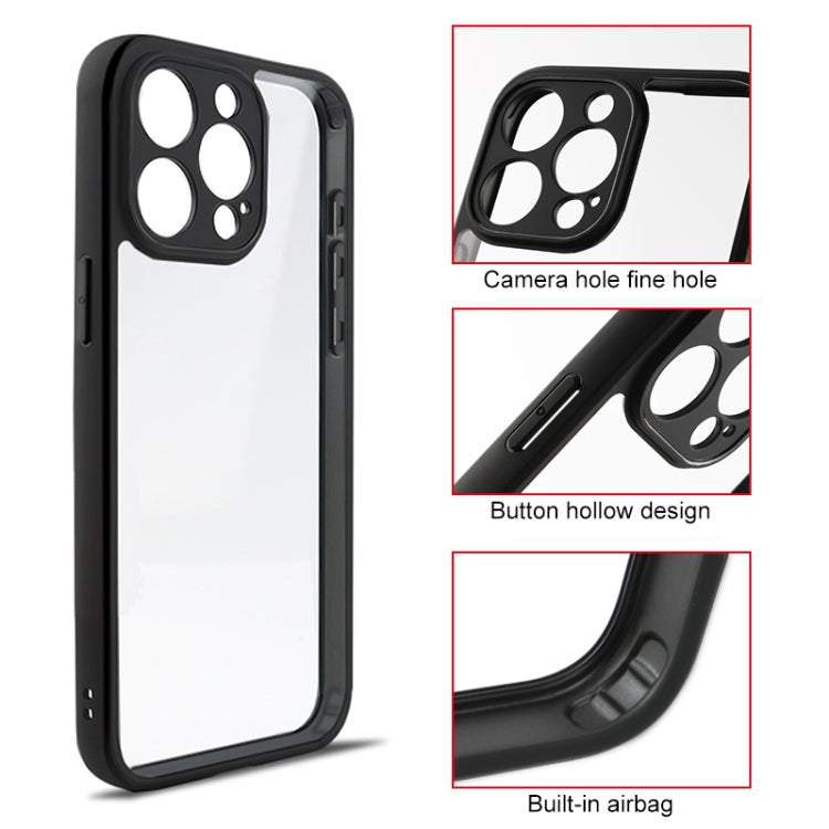 Fine Pore Frosted TPU + Transparent PC Phone Case, For iPhone 15 Pro Max, For iPhone 15 Pro, For iPhone 15 Plus, For iPhone 15