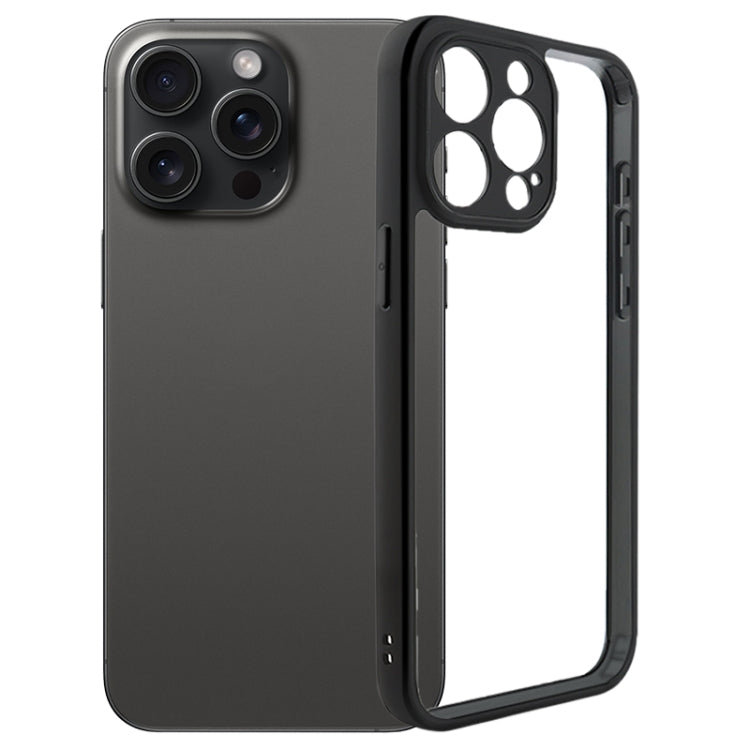 Fine Pore Frosted TPU + Transparent PC Phone Case, For iPhone 15 Pro Max, For iPhone 15 Pro, For iPhone 15 Plus, For iPhone 15