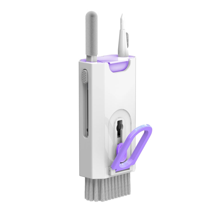 Q8 8 in 1 Multi-Function Headset Cleaning Pen Keyboard Mobile Phone Cleaner, White+Red, White+Purple