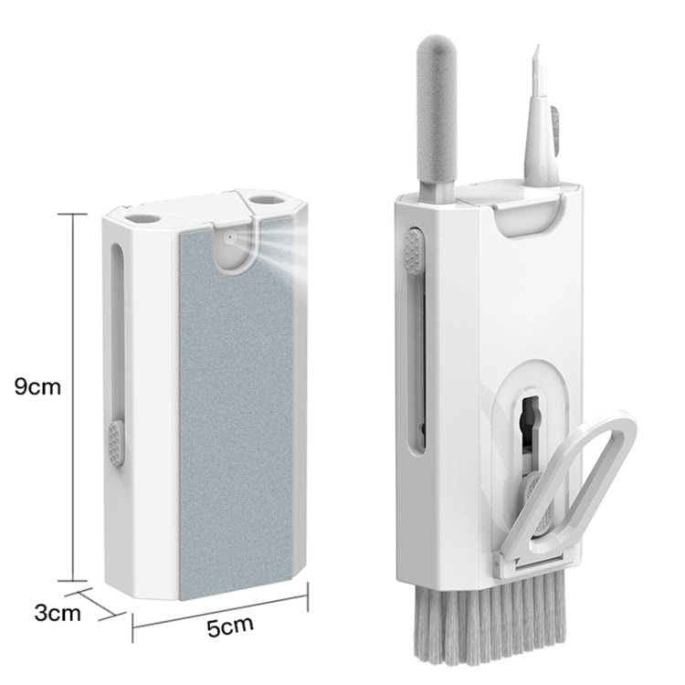 Q8 8 in 1 Multi-Function Headset Cleaning Pen Keyboard Mobile Phone Cleaner, White+Red, White+Purple