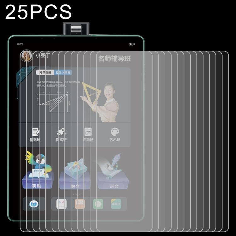 Lot de 25 films en verre trempé antidéflagrants 9H HD pour Samsung Galaxy Tab S10 FE / S7, Samsung Galaxy Tab S7+ / S9 FE+, BBK S5 Pro