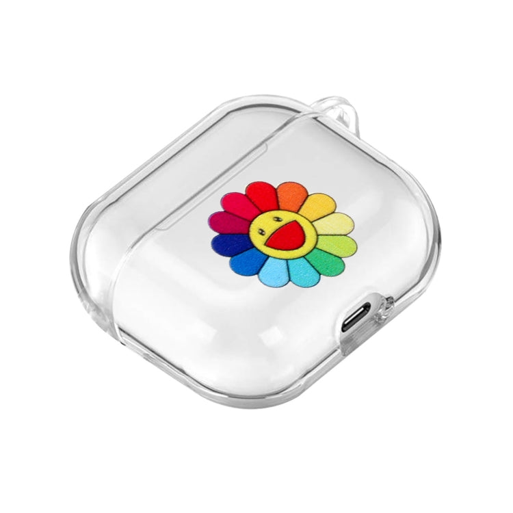 Cartoon Pattern Transparent TPU Earphone Case with Keychain, For Apple AirPods 1/2, For AirPods Pro 3