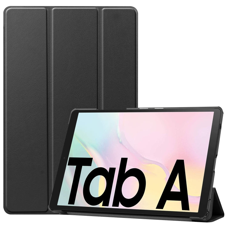 Custer Texture Horizontal Flip Leather Case with Three-folding Holder & Sleep / Wake-up Function, For Samsung Galaxy Tab S7 T870, For Samsung Galaxy Tab A7 2020 T500