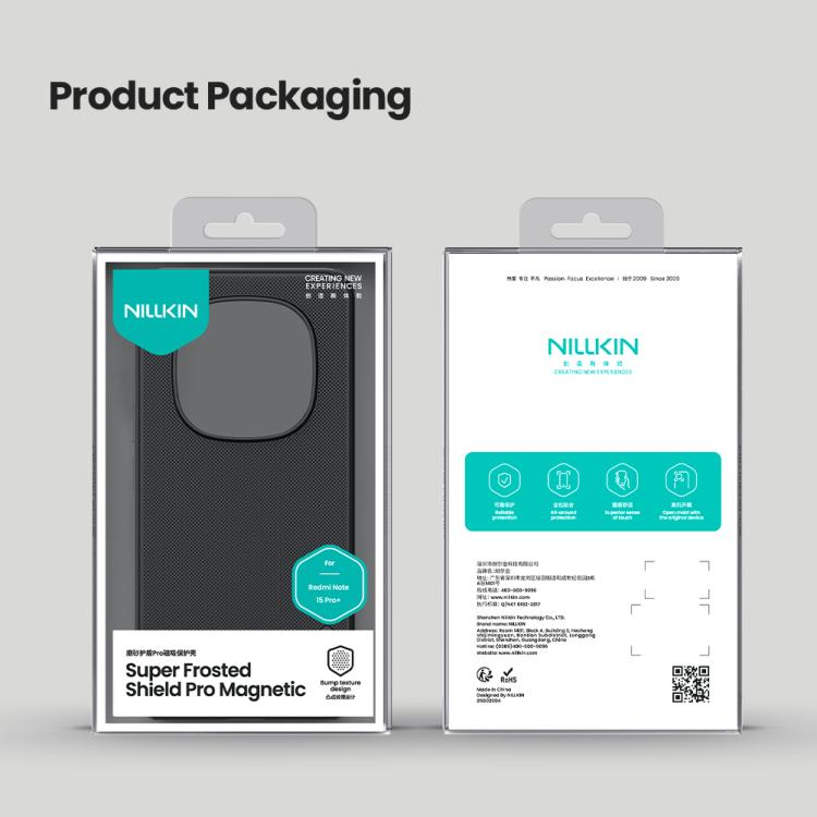 NILLKIN Frosted Shield Pro Magnetic Phone Case, For Redmi Note 15 Pro+ 5G Global 163.3mm, For Redmi K90 / Poco F8 Pro, For Redmi Note 15 Pro 5G Global 163.6mm, For Redmi Note 14 Pro+ 5G