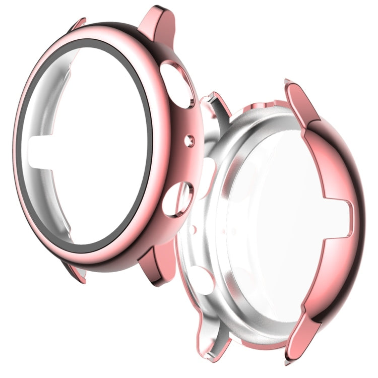 Electroplate PC Protective Case with Tempered Glass Film, For Samsung Galaxy Watch Active 2 40mm, For Samsung Galaxy Watch Active 2 44mm