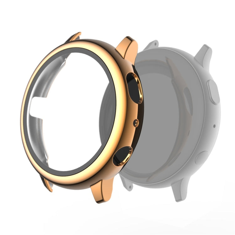 Electroplate PC Protective Case with Tempered Glass Film, For Samsung Galaxy Watch Active 2 40mm, For Samsung Galaxy Watch Active 2 44mm