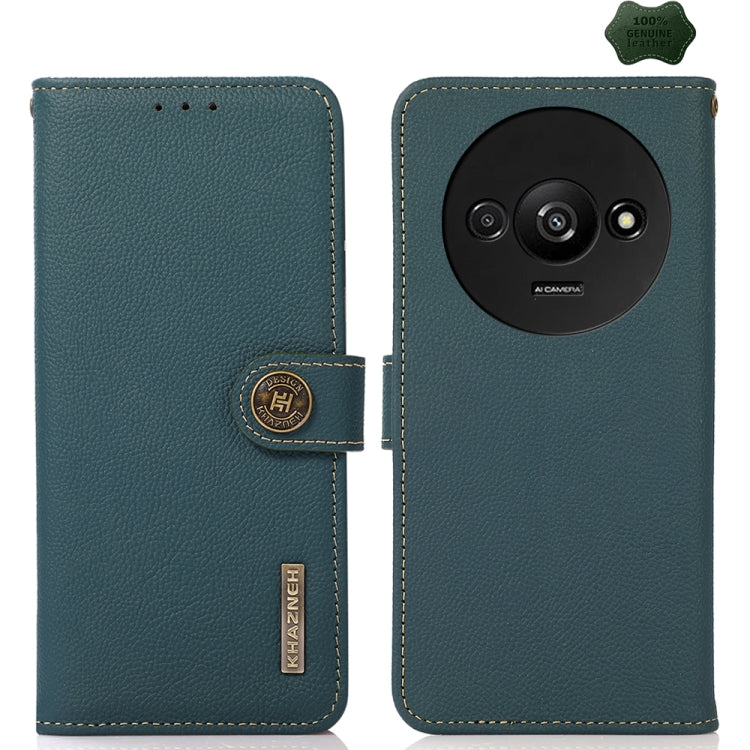 KHAZNEH Custer Texture RFID Genuine Leather Phone Case, Series 2