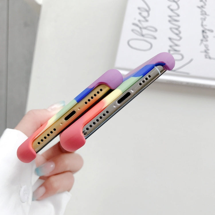 Rainbow Liquid Silicone Shockproof Coverage Protective Case, For iPhone 11 Pro, For iPhone 11 Pro Max