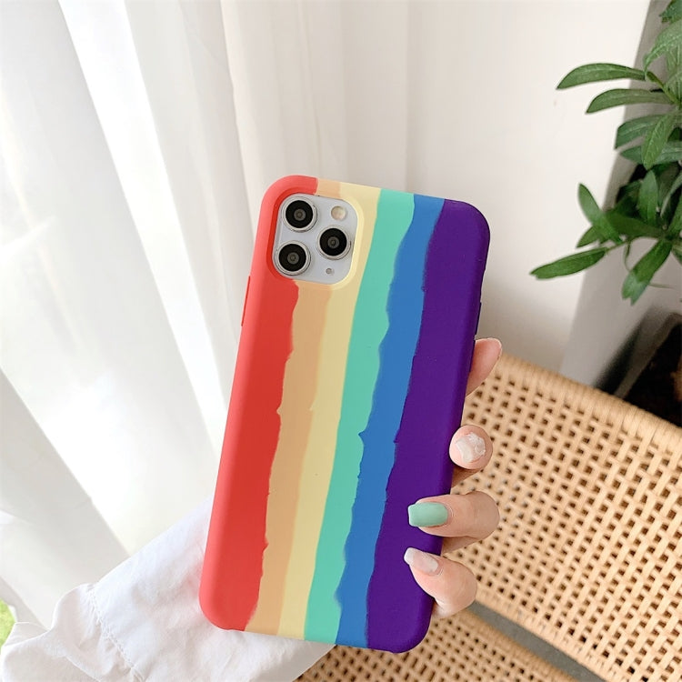 Rainbow Liquid Silicone Shockproof Coverage Protective Case, For iPhone 11 Pro, For iPhone 11 Pro Max