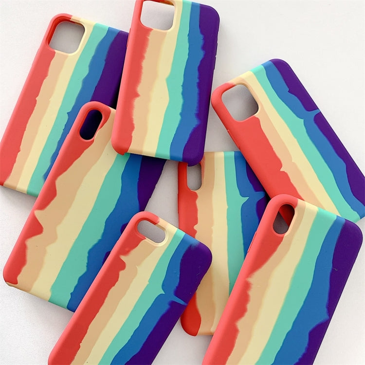 Rainbow Liquid Silicone Shockproof Coverage Protective Case, For iPhone 11 Pro, For iPhone 11 Pro Max