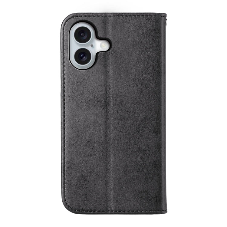 Cubic Grid Calf Texture Magnetic Leather Phone Case