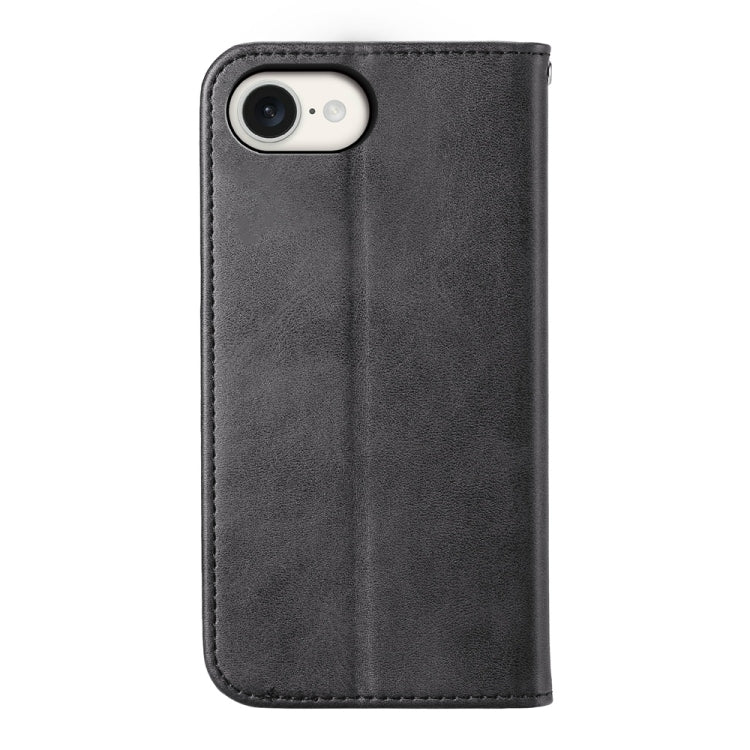 Cubic Grid Calf Texture Magnetic Leather Phone Case