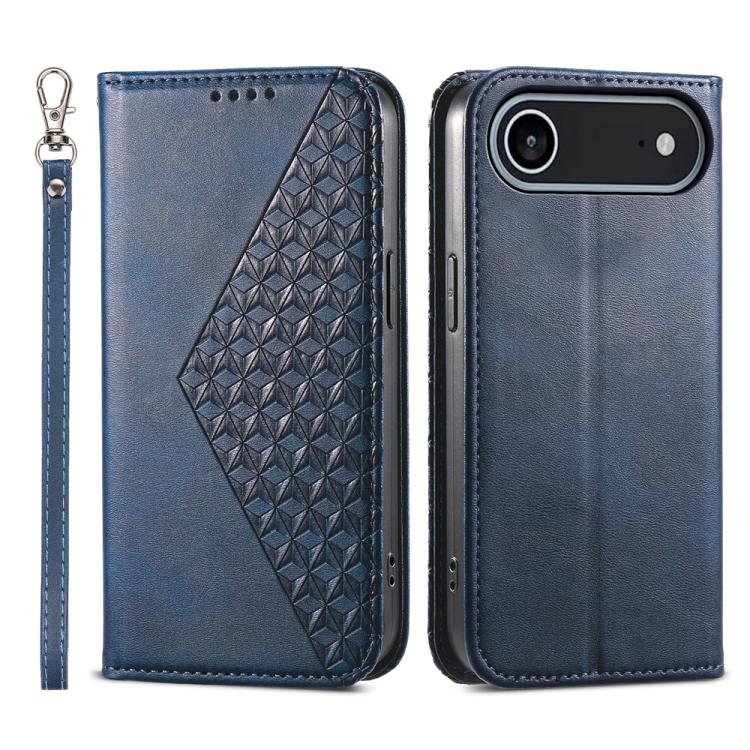 Cubic Grid Calf Texture Magnetic Leather Phone Case, For iPhone 17 Pro Max, For iPhone 17 Pro, For iPhone 17, For iPhone 17 Air