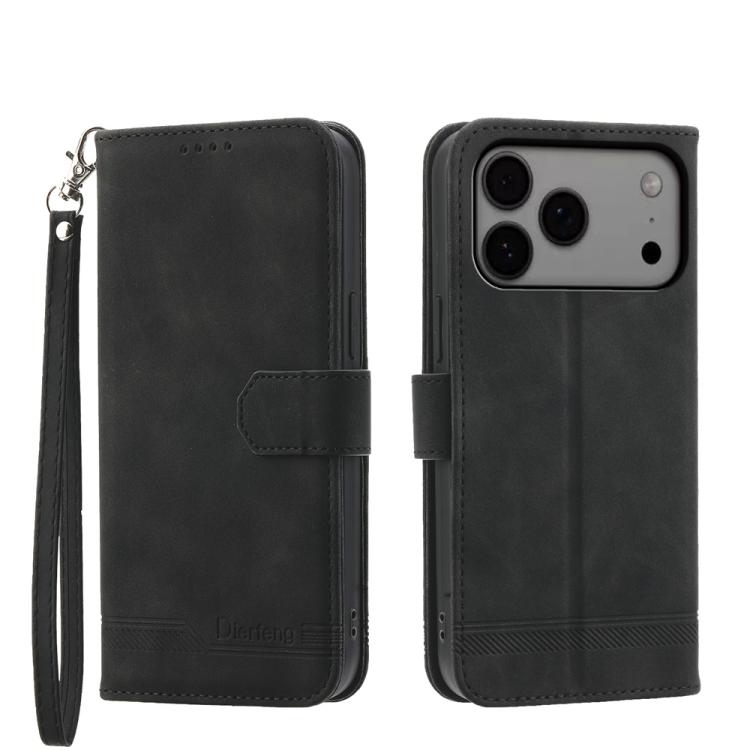 Dierfeng Dream Line TPU Hybrid PU Leather Phone Case, For iPhone 17 Pro Max, For iPhone 17 Pro, For iPhone 17, For iPhone 17 Air