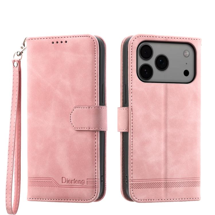 Dierfeng Dream Line TPU Hybrid PU Leather Phone Case, For iPhone 17 Pro Max, For iPhone 17 Pro, For iPhone 17, For iPhone 17 Air
