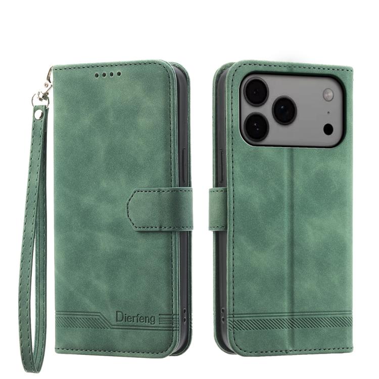Dierfeng Dream Line TPU Hybrid PU Leather Phone Case, For iPhone 17 Pro Max, For iPhone 17 Pro, For iPhone 17, For iPhone 17 Air