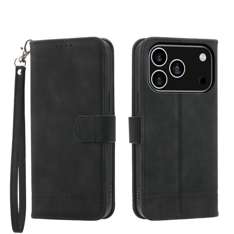 Dierfeng Dream Line TPU Hybrid PU Leather Phone Case, For iPhone 17 Pro Max, For iPhone 17 Pro, For iPhone 17, For iPhone 17 Air