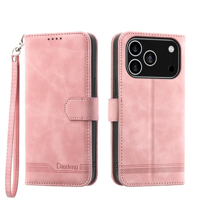 Dierfeng Dream Line TPU Hybrid PU Leather Phone Case, For iPhone 17 Pro Max, For iPhone 17 Pro, For iPhone 17, For iPhone 17 Air