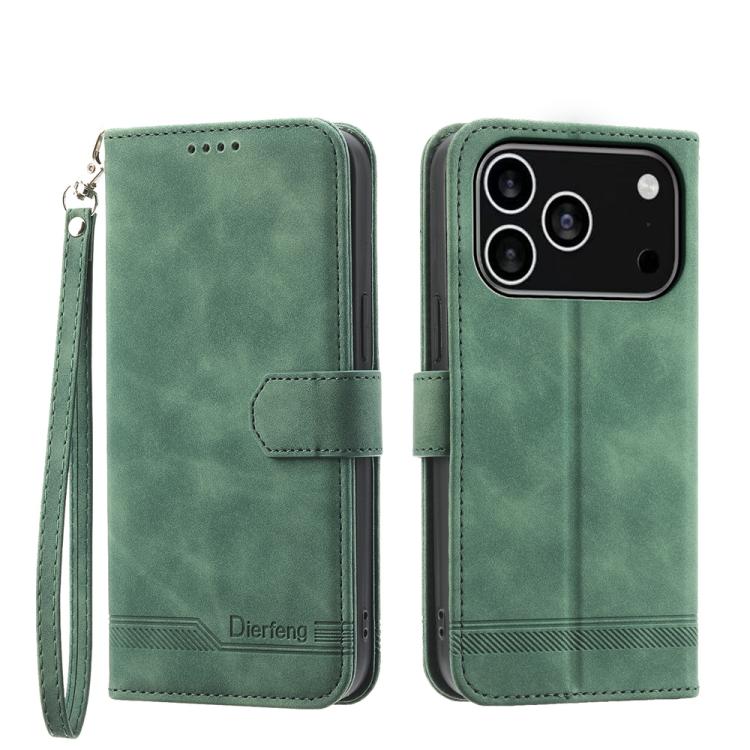 Dierfeng Dream Line TPU Hybrid PU Leather Phone Case, For iPhone 17 Pro Max, For iPhone 17 Pro, For iPhone 17, For iPhone 17 Air