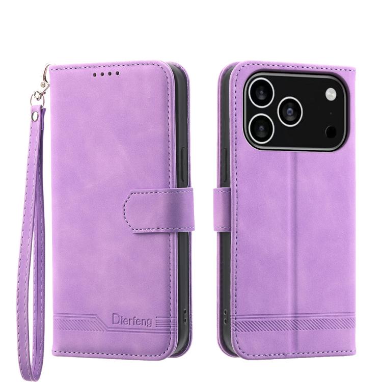 Dierfeng Dream Line TPU Hybrid PU Leather Phone Case, For iPhone 17 Pro Max, For iPhone 17 Pro, For iPhone 17, For iPhone 17 Air