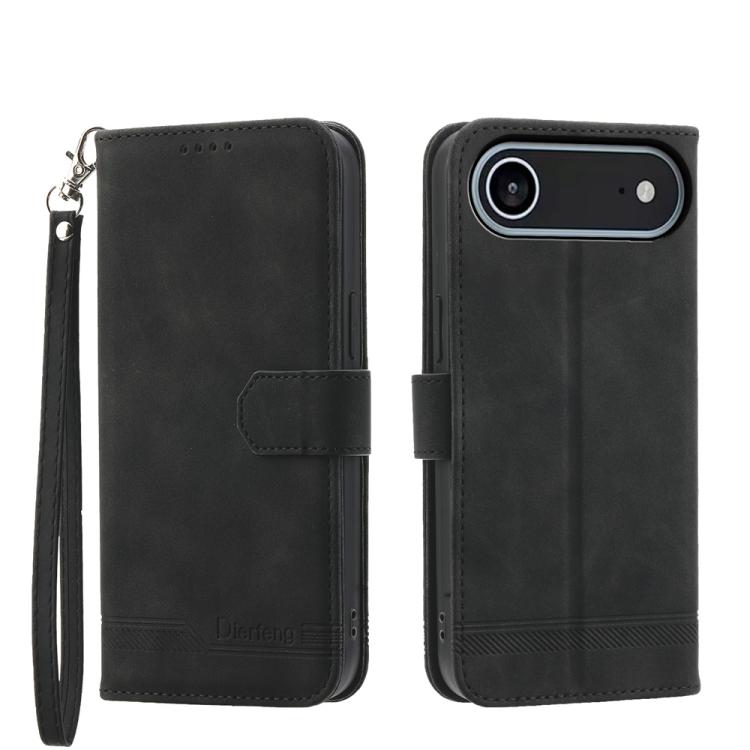 Dierfeng Dream Line TPU Hybrid PU Leather Phone Case, For iPhone 17 Pro Max, For iPhone 17 Pro, For iPhone 17, For iPhone 17 Air