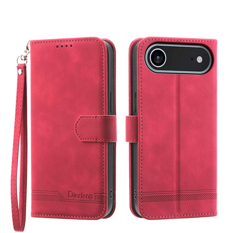 Dierfeng Dream Line TPU Hybrid PU Leather Phone Case, For iPhone 17 Pro Max, For iPhone 17 Pro, For iPhone 17, For iPhone 17 Air