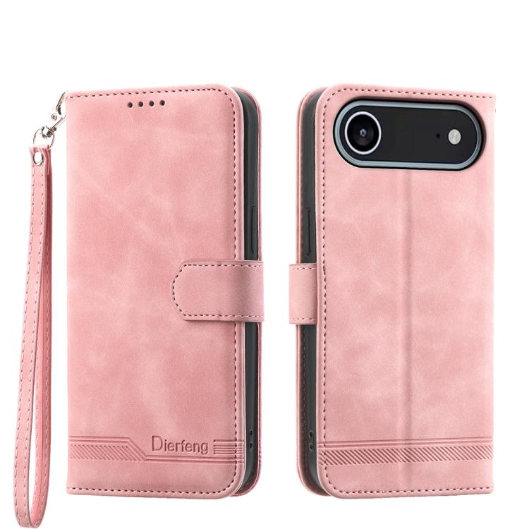 Dierfeng Dream Line TPU Hybrid PU Leather Phone Case, For iPhone 17 Pro Max, For iPhone 17 Pro, For iPhone 17, For iPhone 17 Air