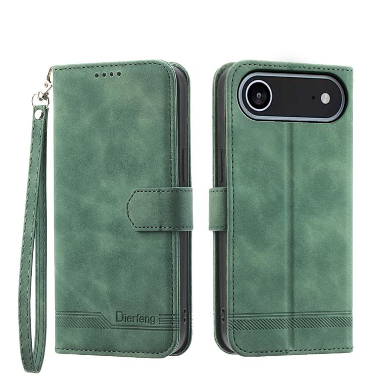 Dierfeng Dream Line TPU Hybrid PU Leather Phone Case, For iPhone 17 Pro Max, For iPhone 17 Pro, For iPhone 17, For iPhone 17 Air