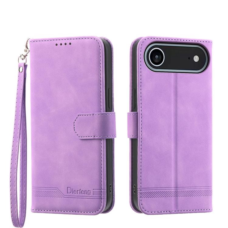 Dierfeng Dream Line TPU Hybrid PU Leather Phone Case, For iPhone 17 Pro Max, For iPhone 17 Pro, For iPhone 17, For iPhone 17 Air