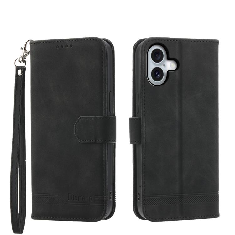Dierfeng Dream Line TPU Hybrid PU Leather Phone Case, For iPhone 17 Pro Max, For iPhone 17 Pro, For iPhone 17, For iPhone 17 Air