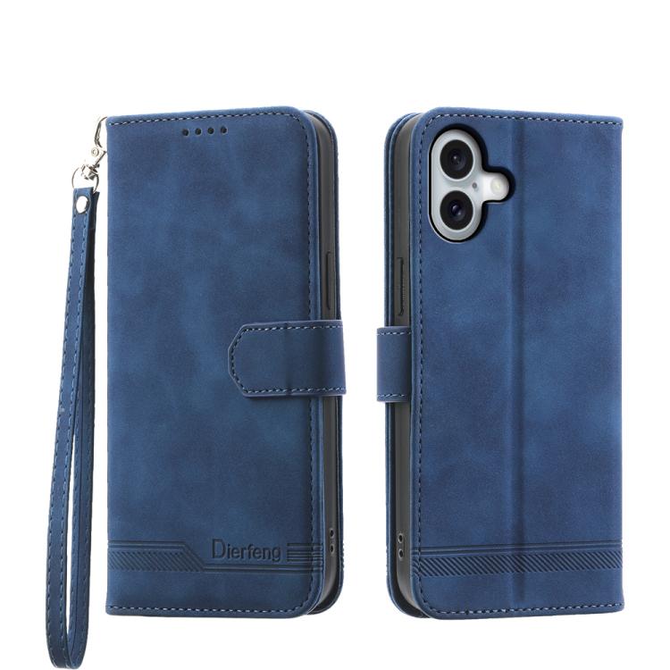 Dierfeng Dream Line TPU Hybrid PU Leather Phone Case, For iPhone 17 Pro Max, For iPhone 17 Pro, For iPhone 17, For iPhone 17 Air