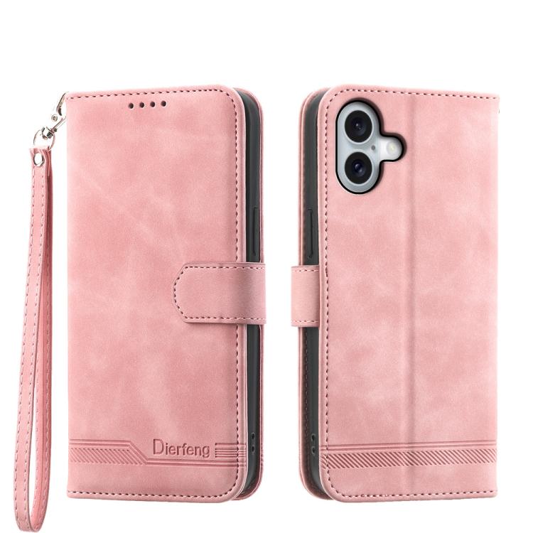 Dierfeng Dream Line TPU Hybrid PU Leather Phone Case, For iPhone 17 Pro Max, For iPhone 17 Pro, For iPhone 17, For iPhone 17 Air