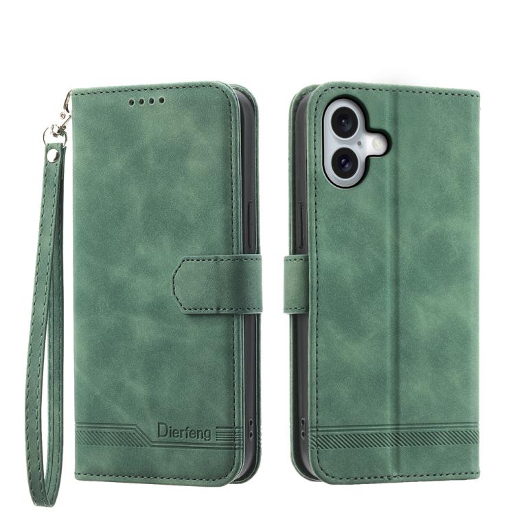 Dierfeng Dream Line TPU Hybrid PU Leather Phone Case, For iPhone 17 Pro Max, For iPhone 17 Pro, For iPhone 17, For iPhone 17 Air