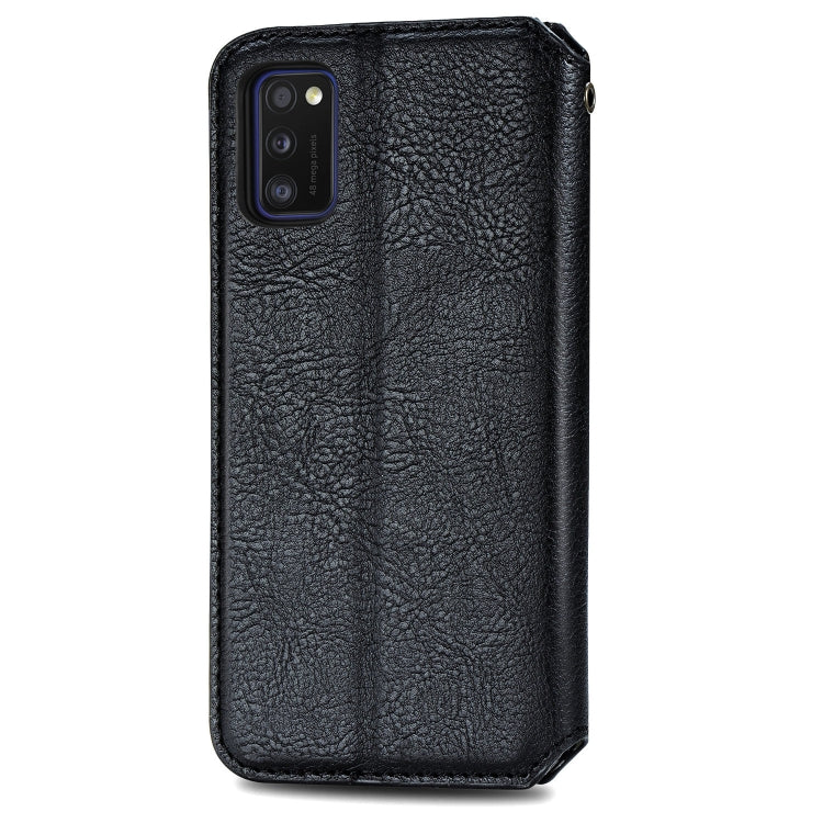 Cubic Grid Pressed Horizontal Flip Magnetic Leather Case with Holder & Card Slots & Wallet, For Samsung Galaxy A20(Japanese Version), For Samsung Galaxy A30(Japanese Version), For Samsung Galaxy A30, For Samsung Galaxy A41                              ...