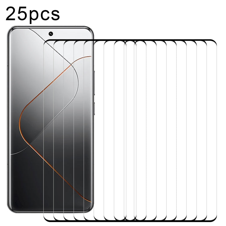25pcs 9H HD 3D Curved Edge Tempered Glass Film