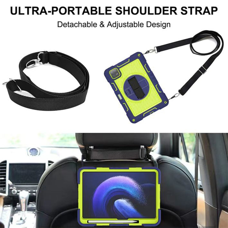 360 Degree Rotation PC Contrast Silicone Tablet Case, For Xiaomi Pad 6