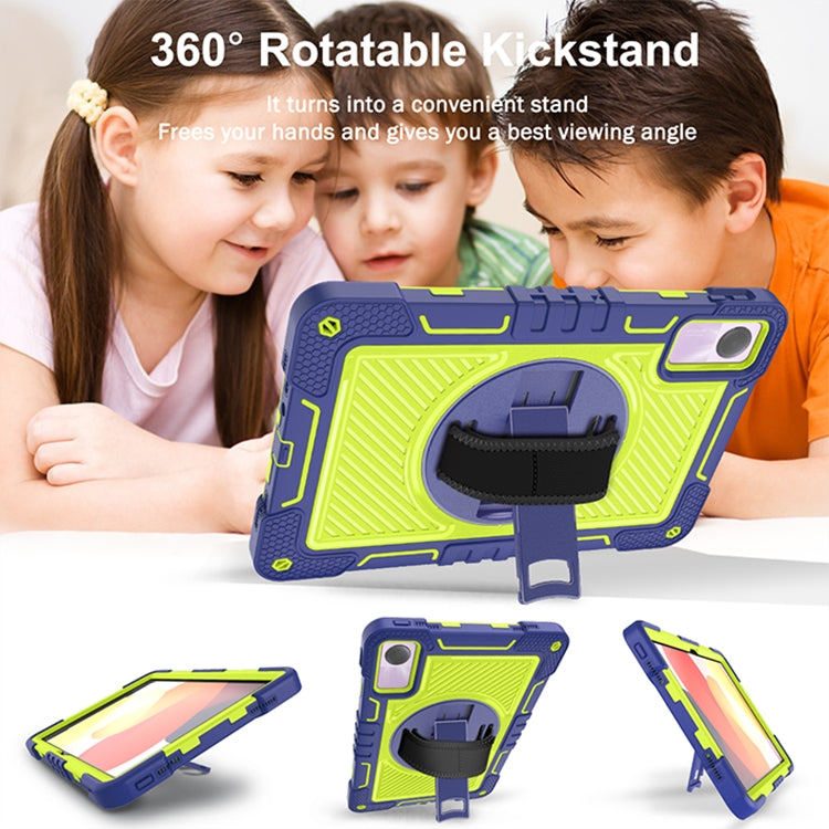 360 Degree Rotation PC Contrast Silicone Tablet Case, For Xiaomi Redmi Pad SE, For Xiaomi Pad 6