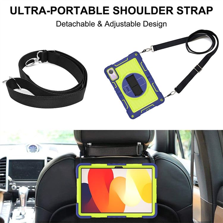 360 Degree Rotation PC Contrast Silicone Tablet Case, For Xiaomi Redmi Pad SE, For Xiaomi Pad 6