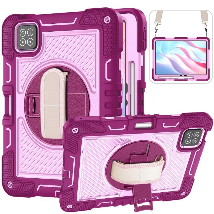 360 Degree Rotation PC Contrast Silicone Tablet Case