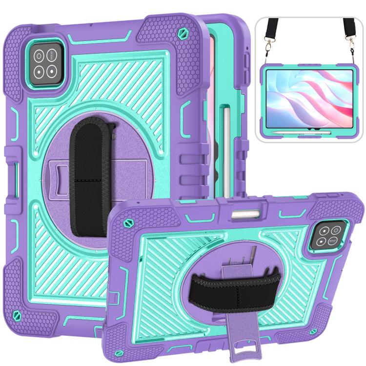 360 Degree Rotation PC Contrast Silicone Tablet Case