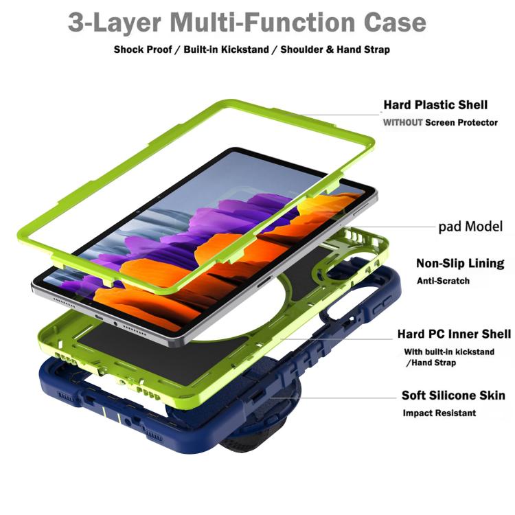 360 Degree Rotation PC Contrast Silicone Tablet Case
