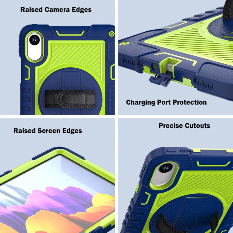 360 Degree Rotation PC Contrast Silicone Tablet Case