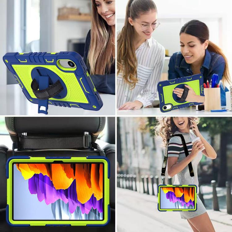 360 Degree Rotation PC Contrast Silicone Tablet Case