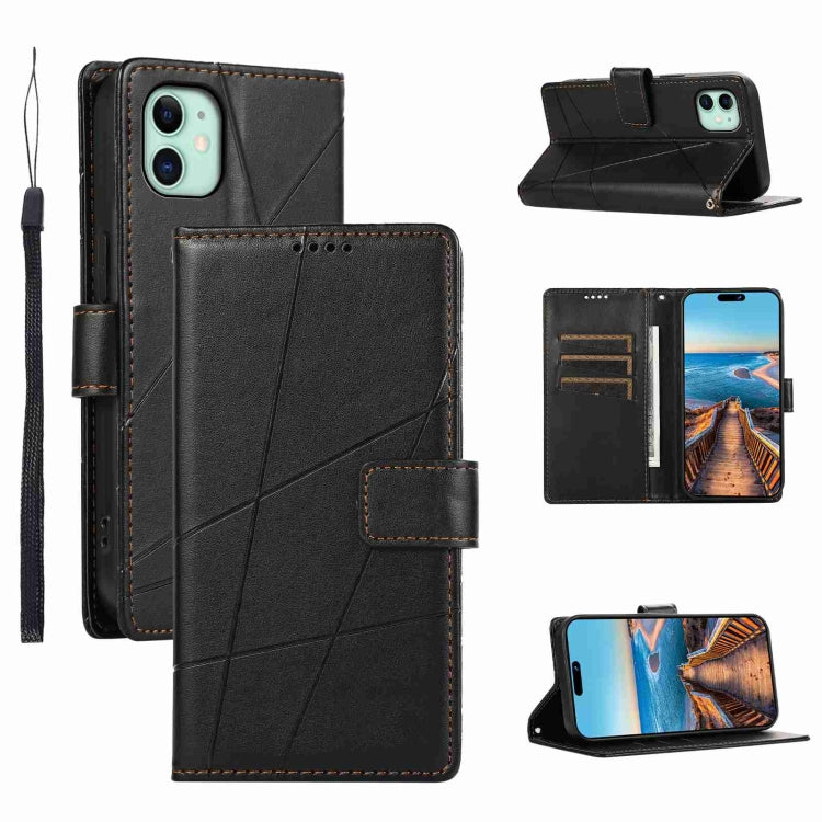 PU Genuine Leather Texture Embossed Line Phone Case, For iPhone 12 Pro, For iPhone 12 mini, For iPhone 11 Pro Max, For iPhone 11