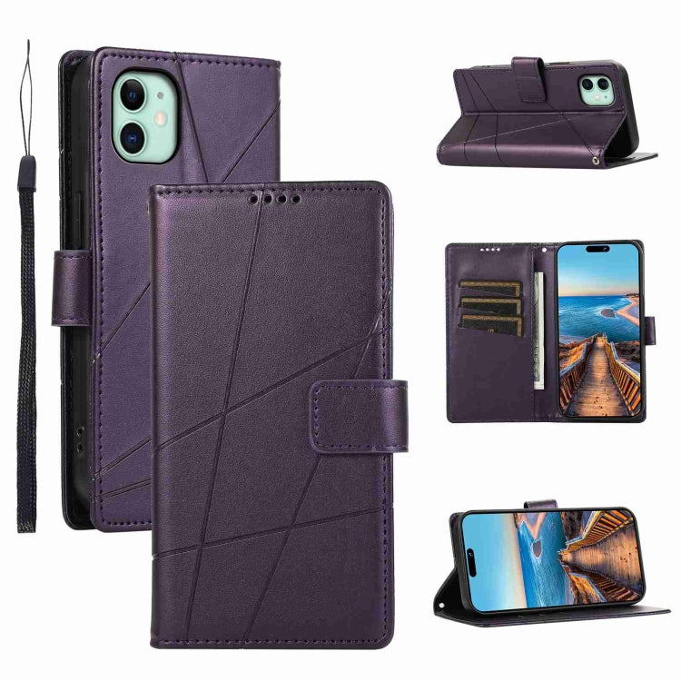 PU Genuine Leather Texture Embossed Line Phone Case, For iPhone 12 Pro, For iPhone 12 mini, For iPhone 11 Pro Max, For iPhone 11