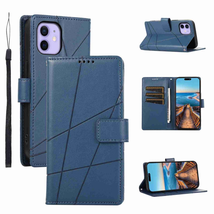 PU Genuine Leather Texture Embossed Line Phone Case, For iPhone 12 Pro, For iPhone 12 mini, For iPhone 11 Pro Max, For iPhone 11