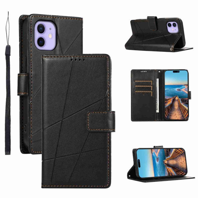 PU Genuine Leather Texture Embossed Line Phone Case, For iPhone 12 Pro, For iPhone 12 mini, For iPhone 11 Pro Max, For iPhone 11