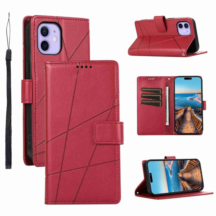 PU Genuine Leather Texture Embossed Line Phone Case, For iPhone 12 Pro, For iPhone 12 mini, For iPhone 11 Pro Max, For iPhone 11