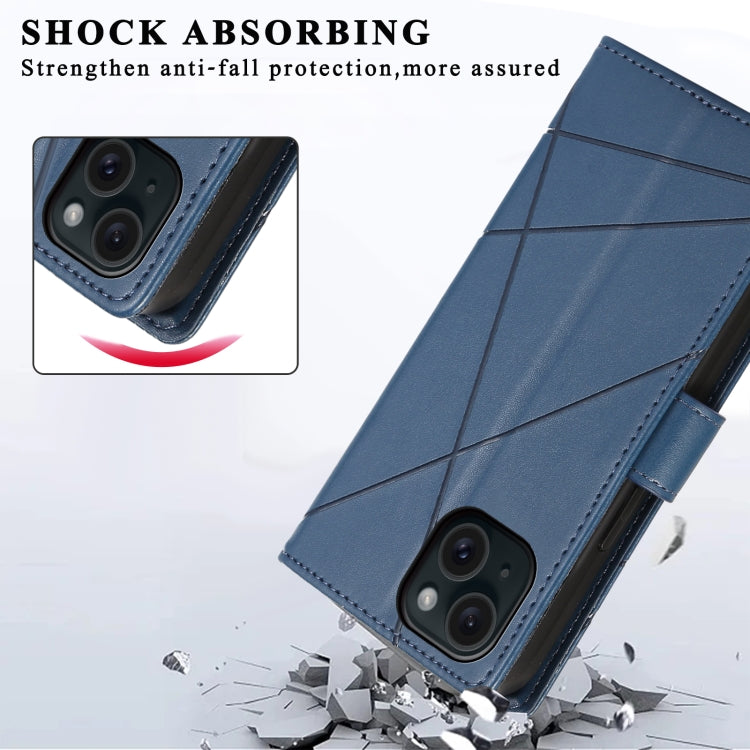 PU Genuine Leather Texture Embossed Line Phone Case, For iPhone 15, For iPhone 14 Plus, For iPhone 14, For iPhone 14 Pro