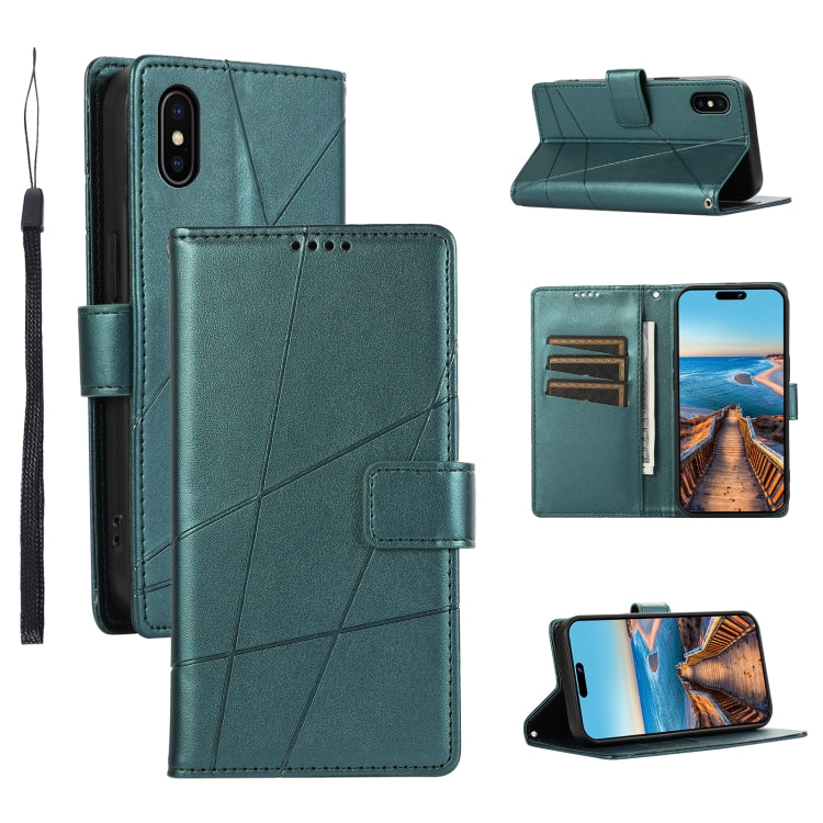 PU Genuine Leather Texture Embossed Line Phone Case, For iPhone 11 Pro, For iPhone XS / X, For iPhone XR, For iPhone XS Max
